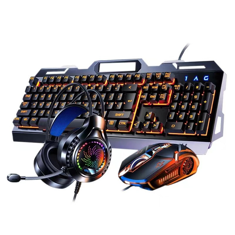 YD V2 RGB Wired Gaming keyboard with mouse and headset